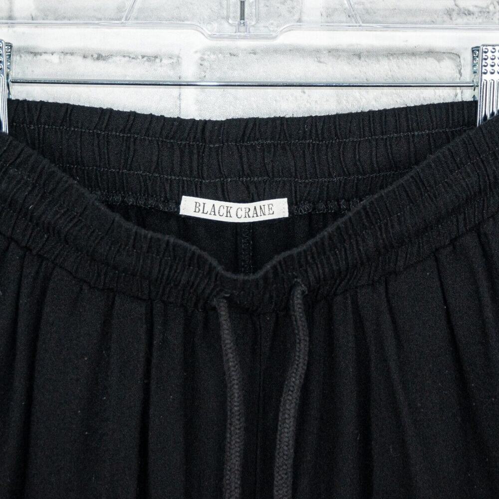 BLACK CRANE Drawstring Pants Black Rayon Wool Size XS - Picture 3 of 9